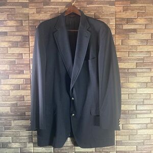 Mens Pre Owned Vintage Jos A Bank Navy Wool Executive Blazer 52L